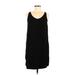 1 by O'2nd Casual Dress - Shift Scoop Neck Sleeveless: Black Print Dresses - Women's Size 6