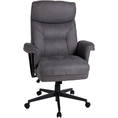 Chefsessel DUO COLLECTION "Tiago XXL", grau (anthrazit, schwarz), H:124cm T:77cm, 100% Polyester, Stühle, Belastbarkeit bis zu 150 kg, Taschenfederkern im Sitz Image