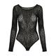 Body URBAN CLASSICS "Urban Classics Damen Ladies Flock Lace Body" Gr. 3XL, US-Größen, schwarz (black) Damen Bodies Shirtbodys