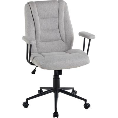Chefsessel DUO COLLECTION "Caspar", grau (hellgrau, schwarz), H:106cm T:64cm, 100% Polyester, Stühle, Wippmechanik mit Härtegradeinstellung Image