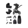 Silver Cross Wave Single to Double Travel System, Ultimate Pack incl. Car Seat - Onyx, One Colour