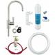 Classic Under Sink Drinking Water Filter System with Finerfilters FF-6010PF Push Fit Filter - Brushed Nickel Tap