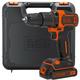 Black&decker - 18V Volt Cordless Combi Hammer Drill Lithium Ion Battery and Case