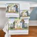 His & Hers Garden Outhouse Scene 3-Piece Bath Towel Set - 10.500 x 5.500 x 3.000