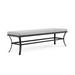Sintra Black Steel Outdoor 59" Dining Bench with Cushion