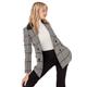 TRENDYOL Damen Trendyol Damen Regular Zweireihig Plaid Webstoff Blazer Coat, Grau, 38 EU