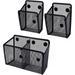 RETON 3Pcs Magnetic Pencil Holder Magnetic Storage Basket Organizer Magnet Metal Pen Holder Locker Magnetic Organizer Accessories for Work Office Supplies Whiteboard Refrigerator