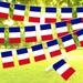 G128 France French Bunting Banner | Flag 8.2 x 5.5 Inch Full String 33 Feet | Printed 150D Polyester Decorations For Bar School Festival Events Celebration