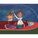 The Jetsons animated TV series George and Jane Jetson in space ship poster