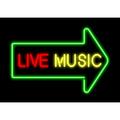 Queen Sense 17 x14 Live Music Arrow Colors Neon Sign Man Cave Pub Bar Wall Decor Artwork Handmade Neon Light WMF025