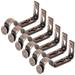 6pcs 18-22mm Adjustable Curtain Rod Bracket Wall-mounted Curtain Pole Drapery Bracket()