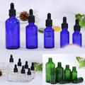 Frogued Dropper Bottle Empty Excellent Sealing Glass Refillable Storage Bottle with Dropper for Aromatherapy (Green 50ML)