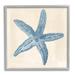 Blue Starfish Nautical Summer Animals & Insects Graphic Art Gray Framed Art Print Wall Art
