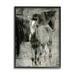 Vintage Foal Horse Farmland Animals & Insects Graphic Art Black Framed Art Print Wall Art