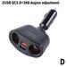 Dual USB DC LED Car Cigarette Lighter Adapter Charger 2-Way 12V Socket Splitter O2H8