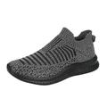 zuwimk Mens Sneakers Men s Classic Slip On Canvas Sneaker Tennis Shoes Gray