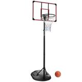 Basketball Court with 32 Inch Backboard and Wheels BTMWAY Basketball Goals Height Adjustable 7.5ft - 9.2ft Portable Basketball Hoop System Basketball Hoop Outdoor for Kids/Adults