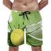 Men s Abstract-Green-Tennis-Ball Swim Trunks Quick Dry Bathing Suit Casual Swimsuit Cool Swim Shorts S-3XL