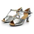 Women s Color Fashion Rumba Waltz Prom Ballroom Latin Dance Shoes Sandals Silver 7.5(38)