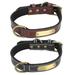 Pet Collar Engraving Dog Collar Personalized Dog Collar Leather Padded Dog Collar Pet Supplies Dog Collar Name Engraving Personalized Pet Collar PU Leather Padded Pet SuppliesBlack