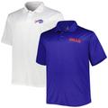 Men's Fanatics Branded Royal/White Buffalo Bills Solid Two-Pack Polo Set