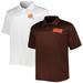 Men's Fanatics Branded Brown/White Cleveland Browns Solid Two-Pack Polo Set