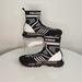 Michael Kors Shoes | New Michael Kors Women's Kendra Stretch Knit Sock Sneaker Bootie Black Size | Color: Black/White | Size: 6.5