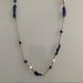 J. Crew Jewelry | J. Crew Gold, Pearl And Blue Stone Mix Necklace | Color: Blue/Gold | Size: Os