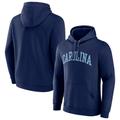 Men's Fanatics Branded Navy North Carolina Tar Heels Basic Arch Pullover Hoodie