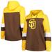 Women's Brown San Diego Padres Plus Size Colorblock Pullover Hoodie