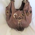 Michael Kors Bags | Mk Michael Kors Braided Leather Hobo Satchel Purse Shoulder Saddle Bag Handbag | Color: Brown/Gold | Size: Os