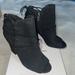 Jessica Simpson Shoes | Jessica Simpson Black Suede Leather Open Toe Booties | Color: Black | Size: 9