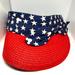 Disney Accessories | Disney Parks Americana Mickey Mouse Stars Sun Visor Red White Blue Adjustable | Color: Blue/Red | Size: Os