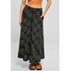 Jerseyrock URBAN CLASSICS "Damen Ladies Viscose Midi Skirt" Gr. L, schwarz (blackflower) Damen Röcke