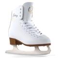 SFR Galaxy Figure Ice Skate with Pre-Sharpened Carbon Stainless Blade and Ergonomic Heel Design | Timeless and Elegant Women's and Men’s Ice Skating Nu-buck Sueded Feel Lining and Printed Side Details