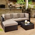 Multi Color Sectional - Pebble Lane Living Sydney 5-piece Sectional - Brown Other Performance Fabrics | 25 H x 86 W x 21 D in | Wayfair 1013000205