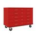 Stevens ID Systems Mobile 5 Compartments Classroom Cabinet w/ Casters Wood in Red/White | 36 H x 48 W x 24 D in | Wayfair 80393 F36-043
