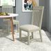 Lesley Slat Back Side Chair Wood/Upholstered in White Laurel Foundry Modern Farmhouse® | 41 H x 19 W x 23 D in | Wayfair