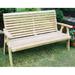 Red Barrel Studio® Rollback Wooden Garden Outdoor Bench Wood/Natural Hardwoods in Brown/Green/White | 38 H x 53 W x 29 D in | Wayfair