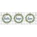 Trinx Faith Hope Love Eucalyptus Wreaths Poster Print By Marla Rae (24 X 18) # MAZ5687B Paper in Blue/Gray/Green | 18 H x 24 W x 1 D in | Wayfair