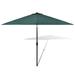 Arlmont & Co. Outdoor Umbrella Parasol Tilting Patio Sunshade Garden Sun Shelter Steel Metal in Green | 87.4 H x 118.1 W x 118.1 D in | Wayfair