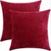 Latitude Run® Chenille Throw Square Pillow Cover Chenille in Red | 18 H x 18 W x 2 D in | Wayfair 103710374BE24F65B7C1FA7EF1F206AB