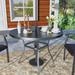 Red Barrel Studio® Malnar Powder Coated Steel Dining Table Metal in Gray | 27.95 H x 41.73 W x 41.73 D in | Outdoor Dining | Wayfair