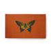 Green/Orange 30 x 18 x 0.12 in Area Rug - August Grove® Colorful Butterfly Swallowtail Novelty Chenille Area Rug-CRAN945OR12 Chenille, | Wayfair