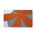 Blue/Gray 30 x 18 x 0.12 in Area Rug - Latitude Run® Machine Woven Chenille Area Rug in Orange/Light Gray/Blue Chenille, | Wayfair