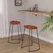 17 Stories Bar Stool Bar Seat Counter Height Island Stool for Pub Solid Mango Wood Wood/Metal in Black/Brown/Yellow | Wayfair