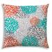 East Urban Home 20" X 20" Orange & White Blown Seam Floral Throw Indoor Outdoor Pillow Polyester/Polyfill blend | 20 H x 20 W x 6 D in | Wayfair