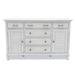 Rosalind Wheeler Avrianna 6 Drawer 58" W Solid Wood Combo Dresser Wood in Brown/White | 36 H x 58 W x 18 D in | Wayfair