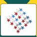 The Holiday Aisle® 24 Piece Star Holiday Shaped Ornament Set Plastic in Red/Gray/Blue | 2.75 H x 2.55 W x 0.2 D in | Wayfair