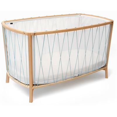 Charlie Crane KIMI Baby Bed with Organic Mattress - Aqua